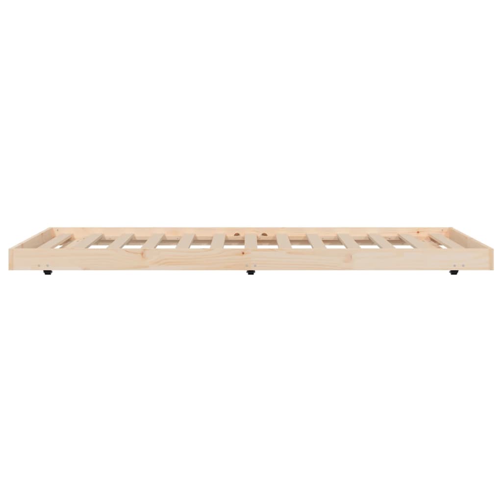 Bed frame without mattress 100x200 cm solid pine wood