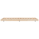 Bed frame without mattress 100x200 cm solid pine wood