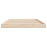 Bed frame without mattress 100x200 cm solid pine wood