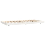 Cadre de lit sans matelas blanc 100x200 cm bois de pin massif