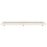 Cadre de lit sans matelas blanc 100x200 cm bois de pin massif