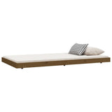 Cadre de lit sans matelas marron miel 100x200cm bois pin massif