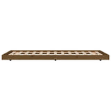 Cadre de lit sans matelas marron miel 100x200cm bois pin massif