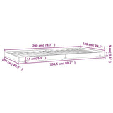 Bettgestell ohne Matratze honigbraun 100x200cm massives Kiefernholz