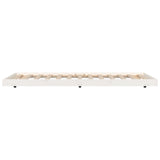 Cadre de lit sans matelas blanc 90x200 cm bois de pin massif