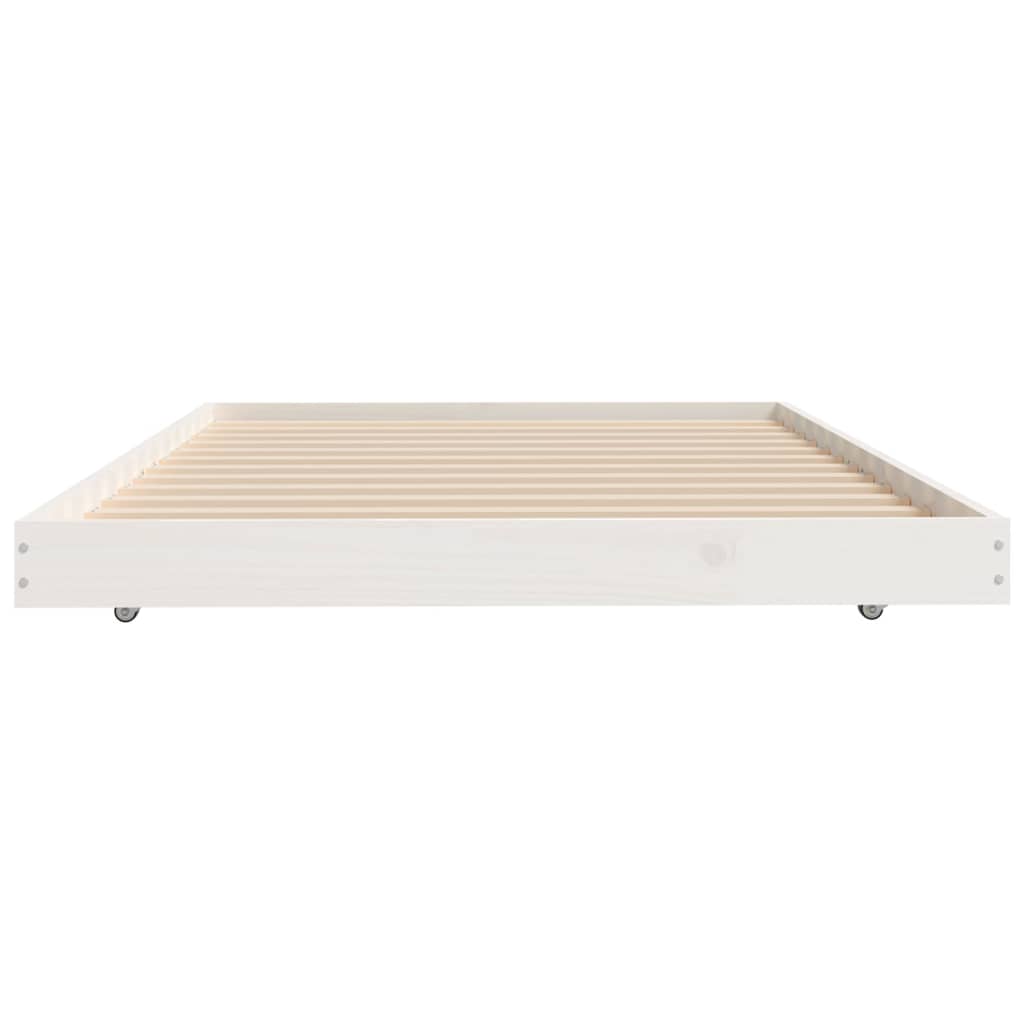 Cadre de lit sans matelas blanc 90x200 cm bois de pin massif