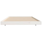 Cadre de lit sans matelas blanc 90x200 cm bois de pin massif