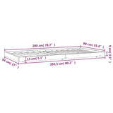 Bettgestell ohne Matratze grau 90x200 cm aus massivem Kiefernholz