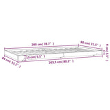 Bettgestell ohne Matratze honigbraun 80x200 cm massives Kiefernholz