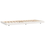 Cadre de lit sans matelas blanc 90x190 cm bois de pin massif