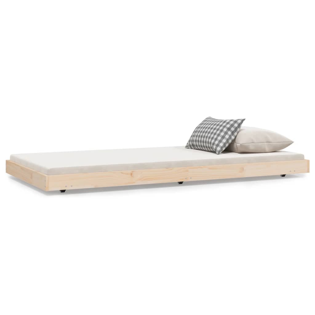 Cadre de lit sans matelas 75x190 cm bois de pin massif