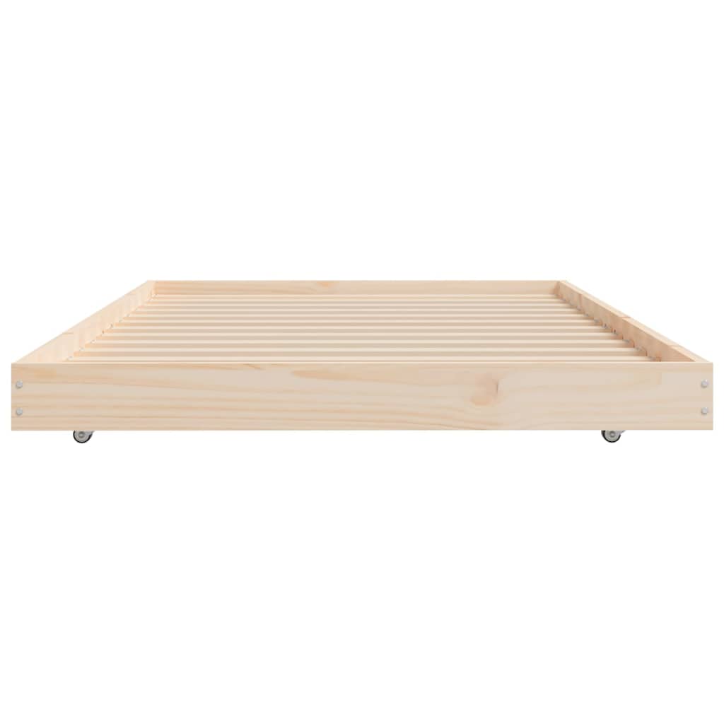 Cadre de lit sans matelas 75x190 cm bois de pin massif