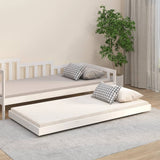 Bed frame without white mattress 75x190 cm solid pine wood