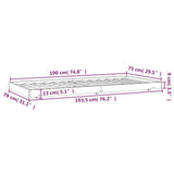 Bettgestell ohne Matratze grau 75x190 cm aus massivem Kiefernholz