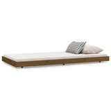 Cadre de lit sans matelas marron miel 75x190 cm bois pin massif