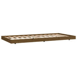 Cadre de lit sans matelas marron miel 75x190 cm bois pin massif