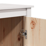 Buffet Blanc 83x41,5x100 cm Bois massif de pin