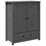 Grey Sideboard 83x41.5x100 cm Solid pine wood