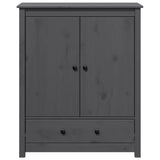 Grey Sideboard 83x41.5x100 cm Solid pine wood