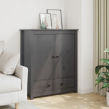 Grey Sideboard 83x41.5x100 cm Solid pine wood