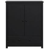 Black Sideboard 83x41.5x100 cm Solid Pine Wood