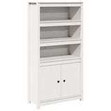 Buffet haut Blanc 80x35x154 cm Bois massif de pin