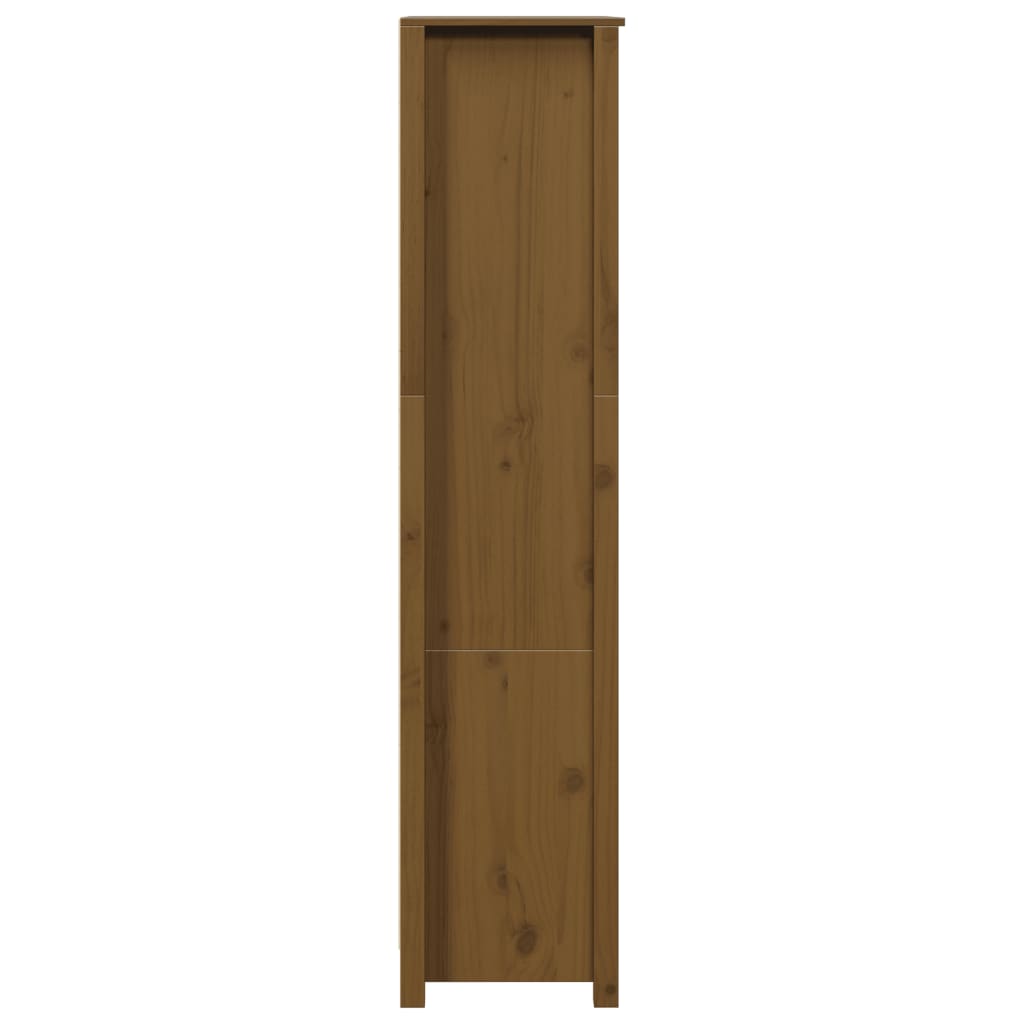 Buffet haut Marron miel 80x35x154 cm Bois massif de pin