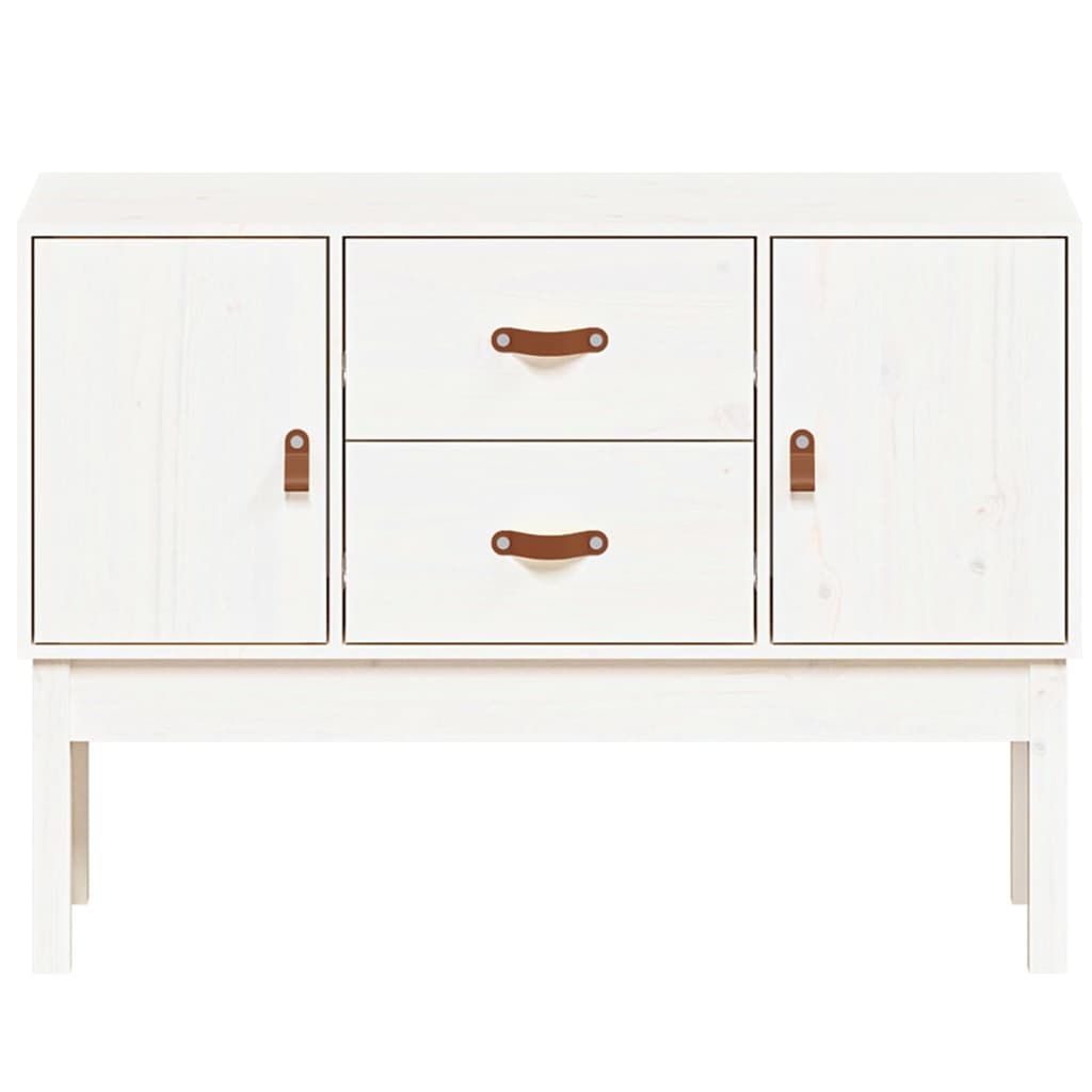 Weißes Sideboard 110x40x78 cm Massives Kiefernholz