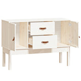 Weißes Sideboard 110x40x78 cm Massives Kiefernholz