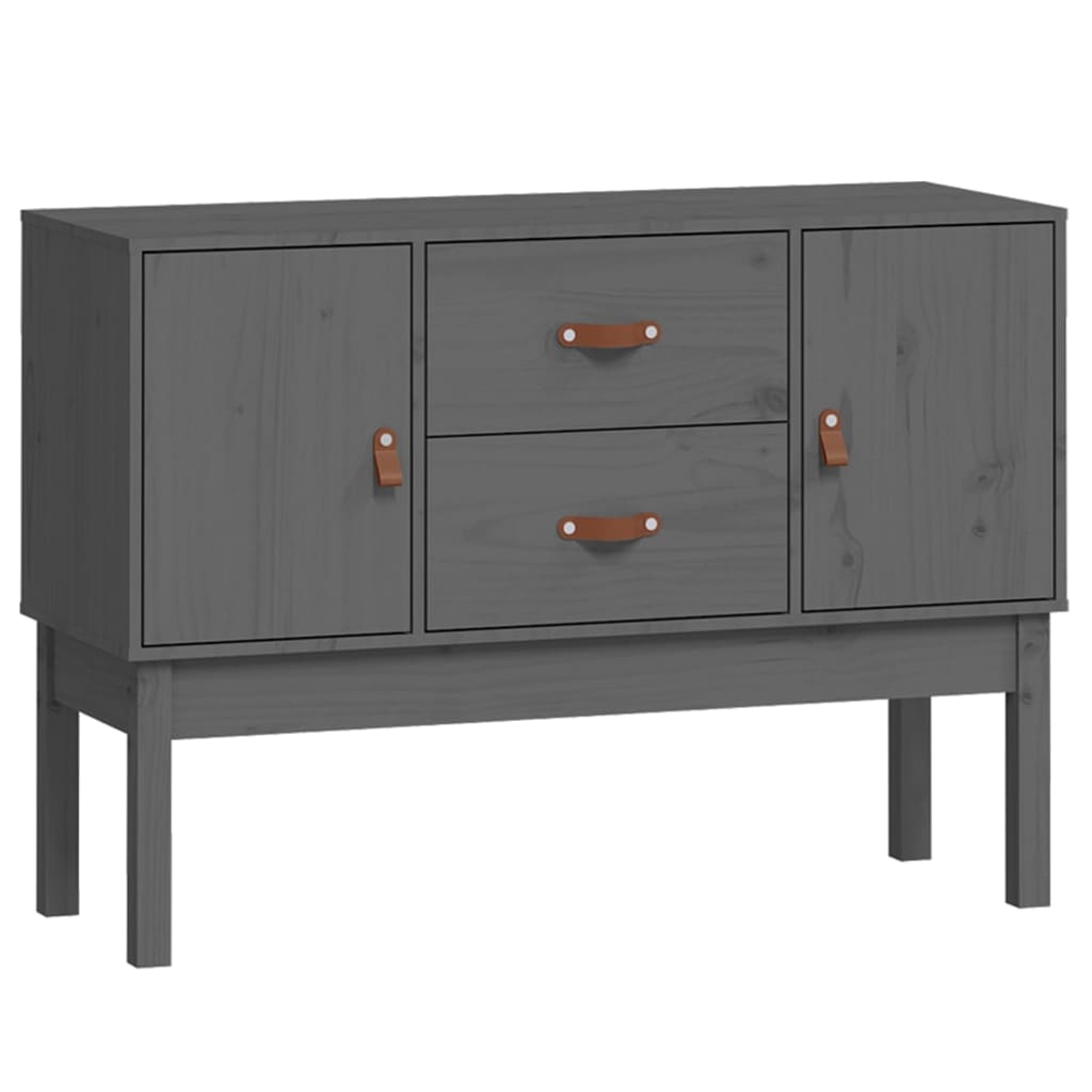 Gray Sideboard 110x40x78 cm Solid pine wood