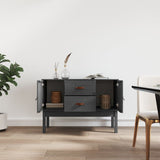 Gray Sideboard 110x40x78 cm Solid pine wood