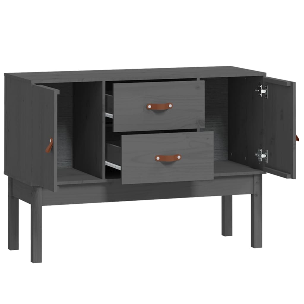 Buffet Gris 110x40x78 cm Bois massif de pin