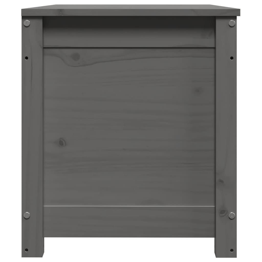 Boîte de rangement Gris 80x40x45,5 cm Bois massif de pin