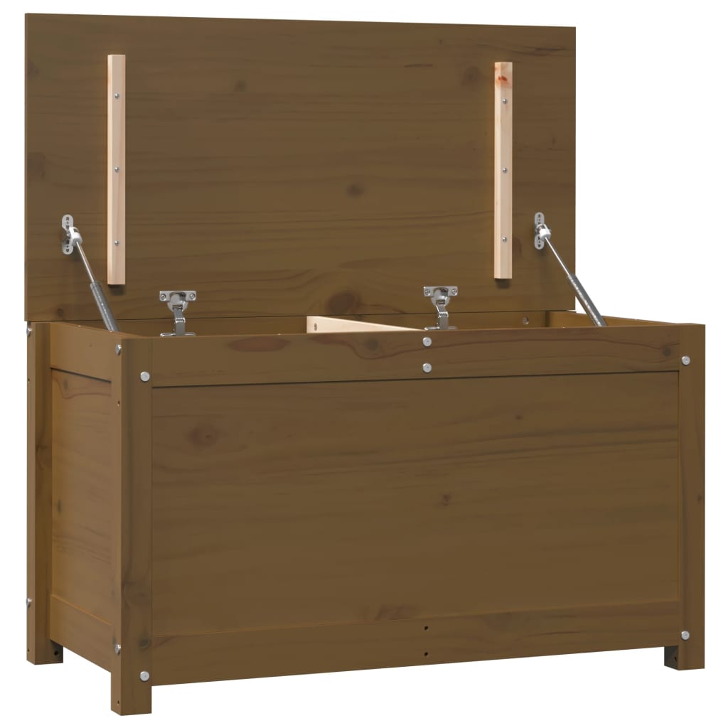 Boîte de rangement Marron miel 80x40x45,5 cm Bois massif de pin