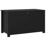 Boîte de rangement Noir 80x40x45,5 cm Bois massif de pin