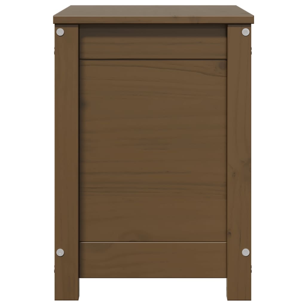 Boîte de rangement Marron miel 60x32x45,5 cm Bois massif de pin