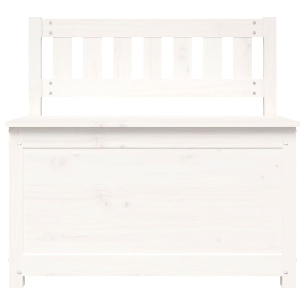 Banc Blanc 80x41x77 cm Bois de pin massif