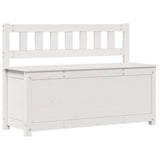 Banc Blanc 110x41x76,5 cm Bois de pin massif