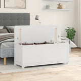 Banc Blanc 110x41x76,5 cm Bois de pin massif