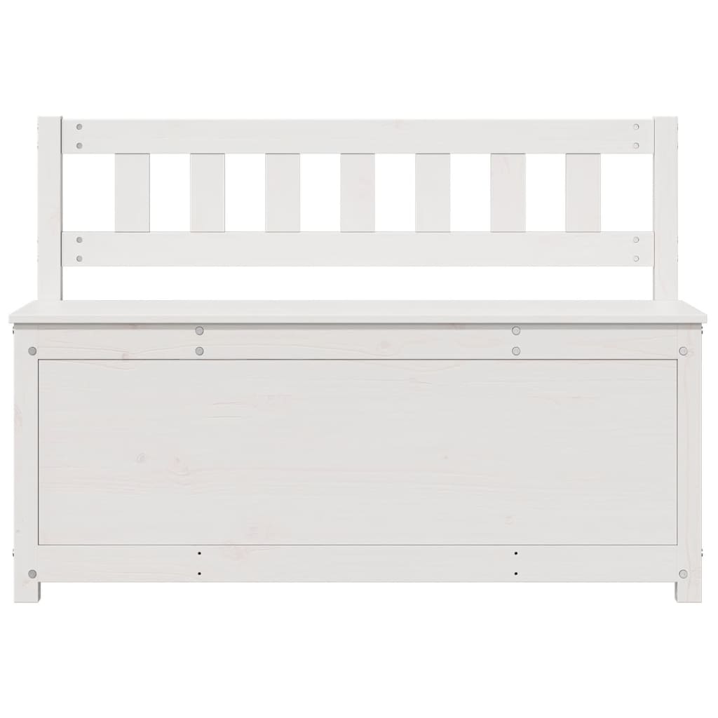 Banc Blanc 110x41x76,5 cm Bois de pin massif