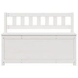 Banc Blanc 110x41x76,5 cm Bois de pin massif