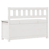 Banc Blanc 110x41x76,5 cm Bois de pin massif