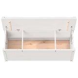 Banc Blanc 110x41x76,5 cm Bois de pin massif