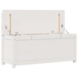 Banc Blanc 110x41x76,5 cm Bois de pin massif