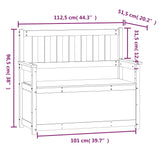 Banc 112,5x51,5x96,5 cm Bois de pin massif