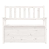 Banc Blanc 112,5x51,5x96,5 cm Bois de pin massif