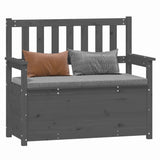 Banc Gris 112,5x51,5x96,5 cm Bois de pin massif