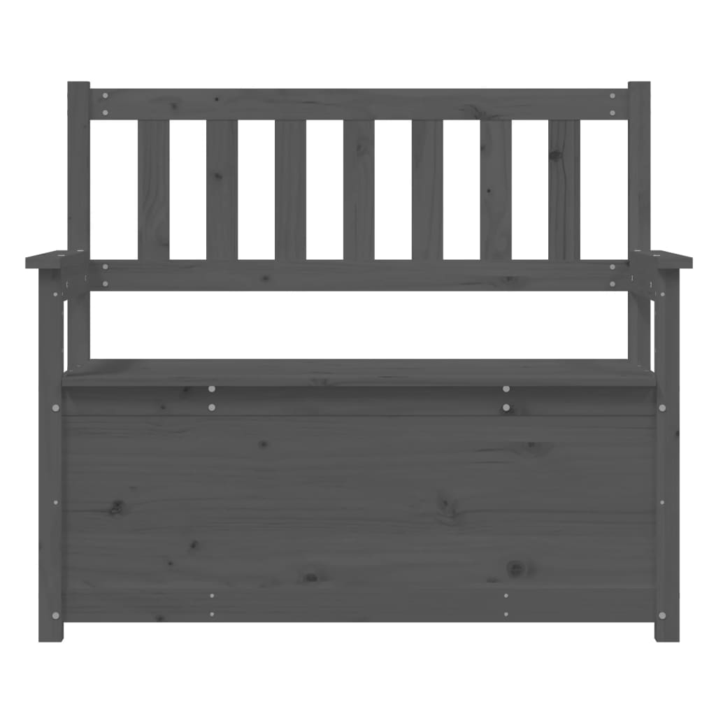 Banc Gris 112,5x51,5x96,5 cm Bois de pin massif