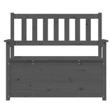 Banc Gris 112,5x51,5x96,5 cm Bois de pin massif