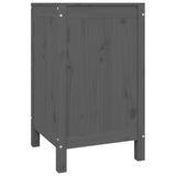 Grey laundry box 44x44x76 cm Solid pine wood